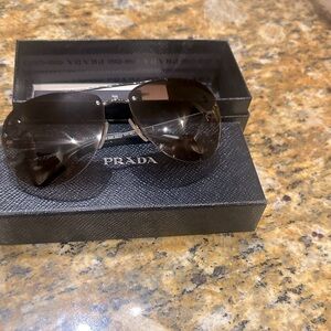 Prada Dark Aviator Sunglasses